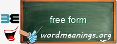 WordMeaning blackboard for free form